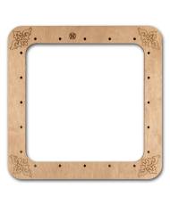 Extra Big Hoop with magnetic holders from plywood for Embroidery and Cross stitching, celadon color, 7.5x7.5 IN (19x19 cm)