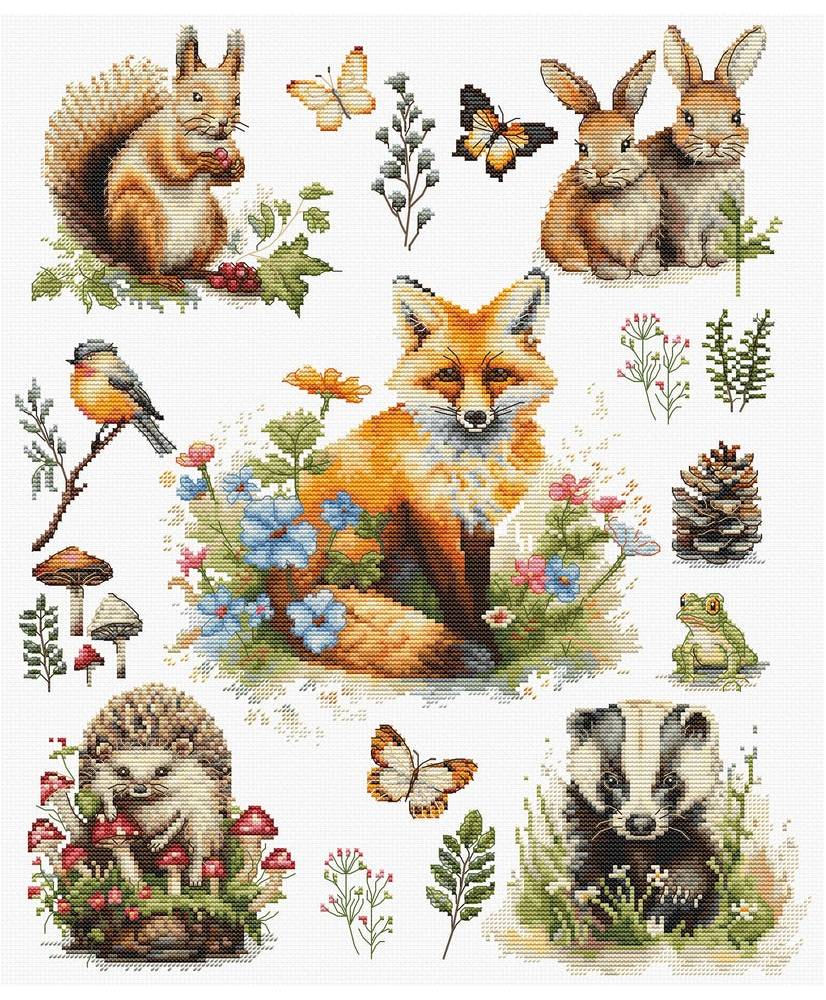 Cross Stitch Kit Luca-S - Forest Animals, BU5057