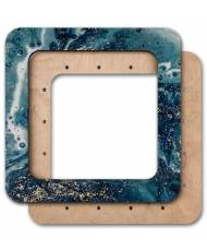 Big Hoop with magnetic holders from plywood for Embroidery and Cross stitching, celadon color, 5.5x5.5 IN (14x14 cm)