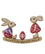 Bead Embroidery Kit Easter Decoration Rabbits, LK-438. Fast DIY Kit