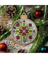 Bead Embroidery Kit, Christmas Tree ornament, Wonderland Crafts LPL-057