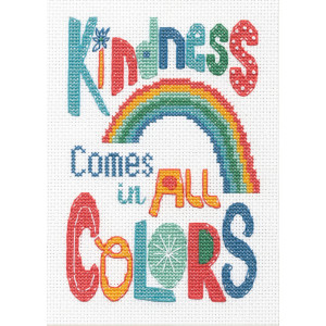 Counted Cross Stitch Kit 5"X7"-Kindness Colors, Dimensions, 70-65216