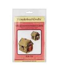 Bead Embroidery Kit On Wood, Santas House 1, LK-556