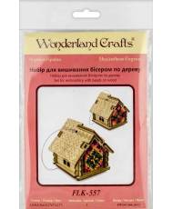 Bead Embroidery Kit On Wood, Fall House, LK-557