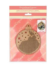 Bead Embroidery Kit on Wood, Snow House, LK-366