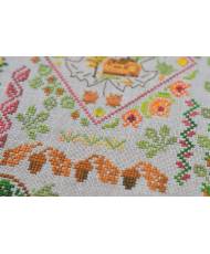 Counted Cross Stitch Autumn Symphony sampler Tela-Artis X-020, Evenweave Fabric, hand-dyed DMC muslin, melange