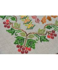 Counted Cross Stitch Autumn Symphony sampler Tela-Artis X-020, Evenweave Fabric, hand-dyed DMC muslin, melange