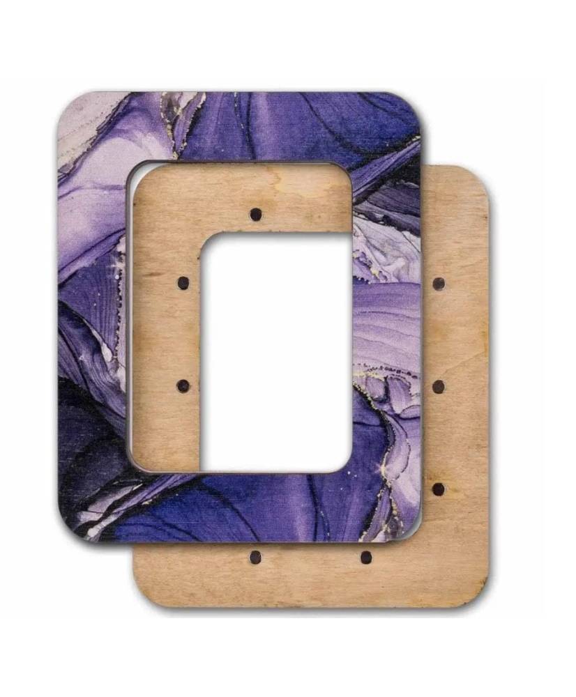 Hoop for any type Embroidery and Cross stitching with magnetic holders from plywood , amethyst divorces color, 2.6x3.5 IN