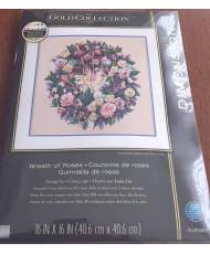 Dimensions Gold Collection Counted Cross Stitch Kit  Wreath of Roses 70-003837