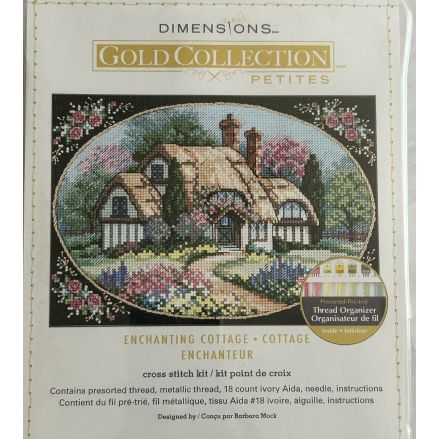 Dimensions Gold Collection Petites Counted Cross Stitch Enchanting Cottage 18 count, 06710