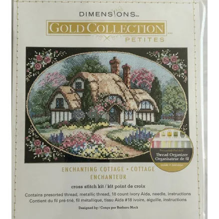 Dimensions Gold Collection Petites Counted Cross Stitch Enchanting Cottage 18 count, 06710