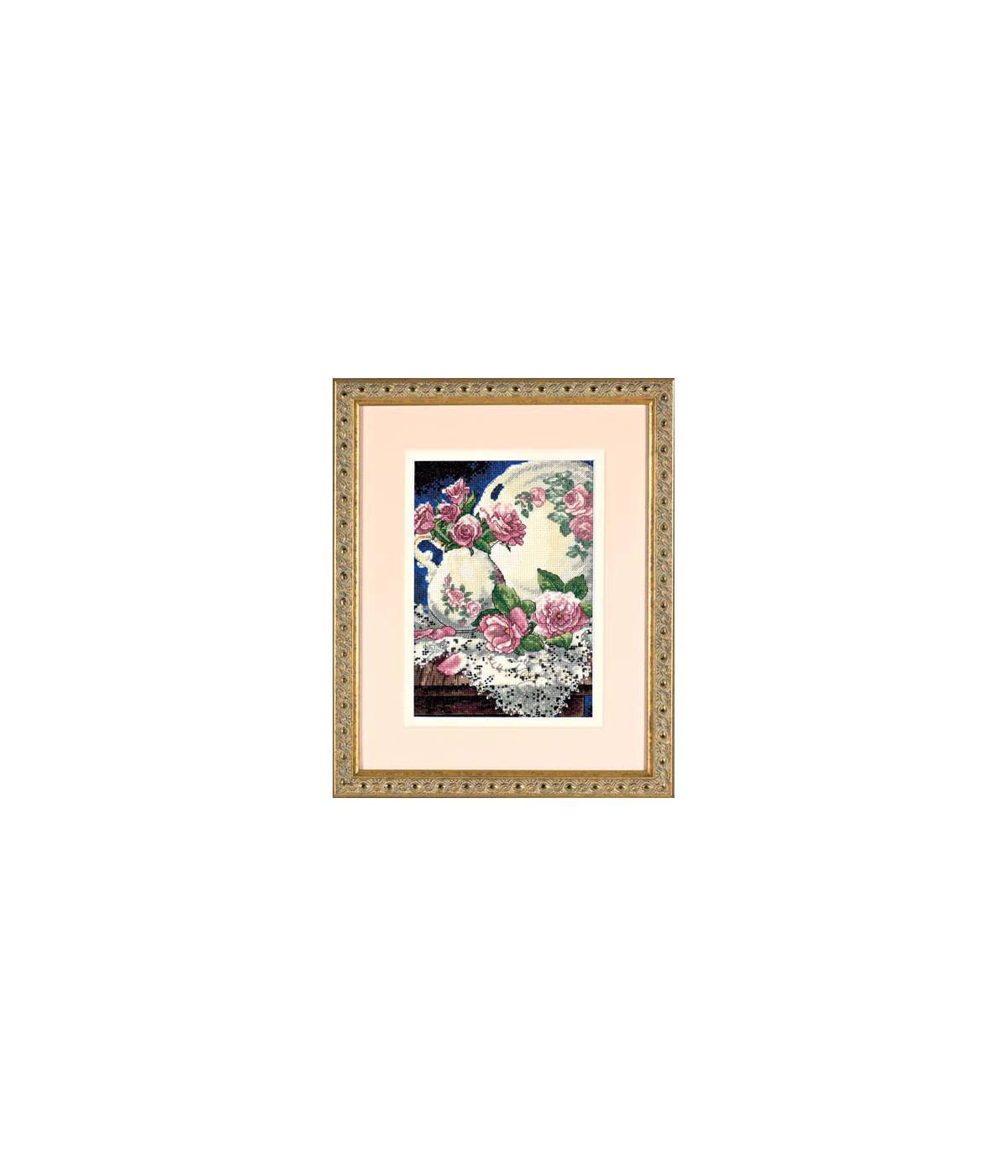 Dimensions Gold Collection Petites Counted Cross Stitch Lace and Roses 18 count, 06929