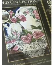 Dimensions Gold Collection Petites Counted Cross Stitch Lace and Roses 18 count, 06929