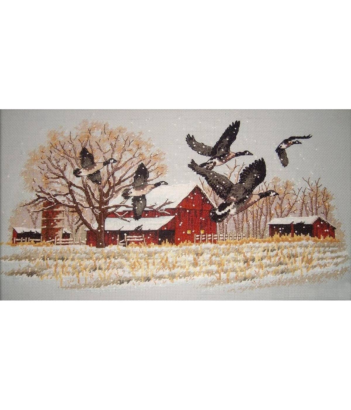 Winter Geese, Dimensions Counted Cross Stitch Kit (Aida 16ct), 13732