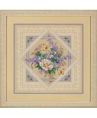 Flowers and Lace, Dimensions Counted Cross Stitch Kit (Aida 14ct), 35105