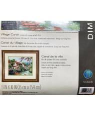 Counted Cross Stitch Kit 13"X10"-Village Canal, Dimensions, 70-35330