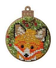 Bead Embroidery Kit on Wood, Fox, LK-308