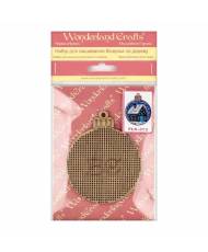 Bead Embroidery Kit on Wood, Winter House, LK-312