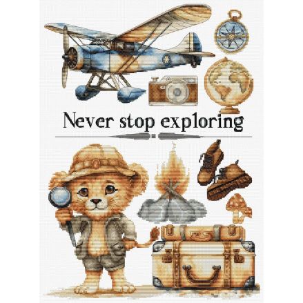 Cross Stitch Kit Luca-S - Never Stop Exploring, B1408