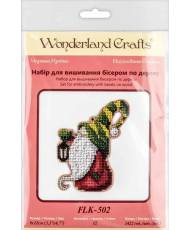 Red Hat Gnome with Latern Bead Embroidery Kit, 502. Fast DIY Kit