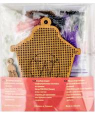 Bead Embroidery Kit on Wood, Lantern with a Bird, LK-451. Fast DIY Kit