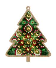 Bead Embroidery Kit on Green Tree, LK-396