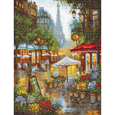Cross-Stitch Kit “Spring flowers, Paris / Relaunch”  LETISTITCH L8038