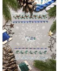 Counted Cross Stitch Winter Ornament Candy Tela-Artis X-312, Evenweave Fabric, hand-dyed DMC muslin, melange