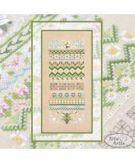 Counted Cross Stitch Kit Camomiles Tela-Artis X-501, Evenweave Fabric, hand-dyed DMC muline, melange