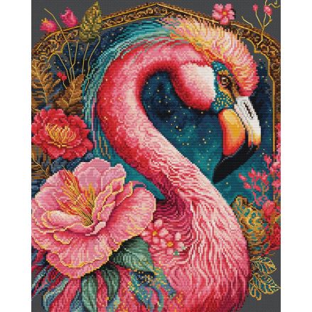 Cross Stitch Kit Luca-S Gold - Flamingo Fantastico, BU5036