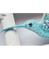 Beaded brooch kit -Hummingbird Dawn, Tela Artis. Bead Embroidery, Needlework beading kit.