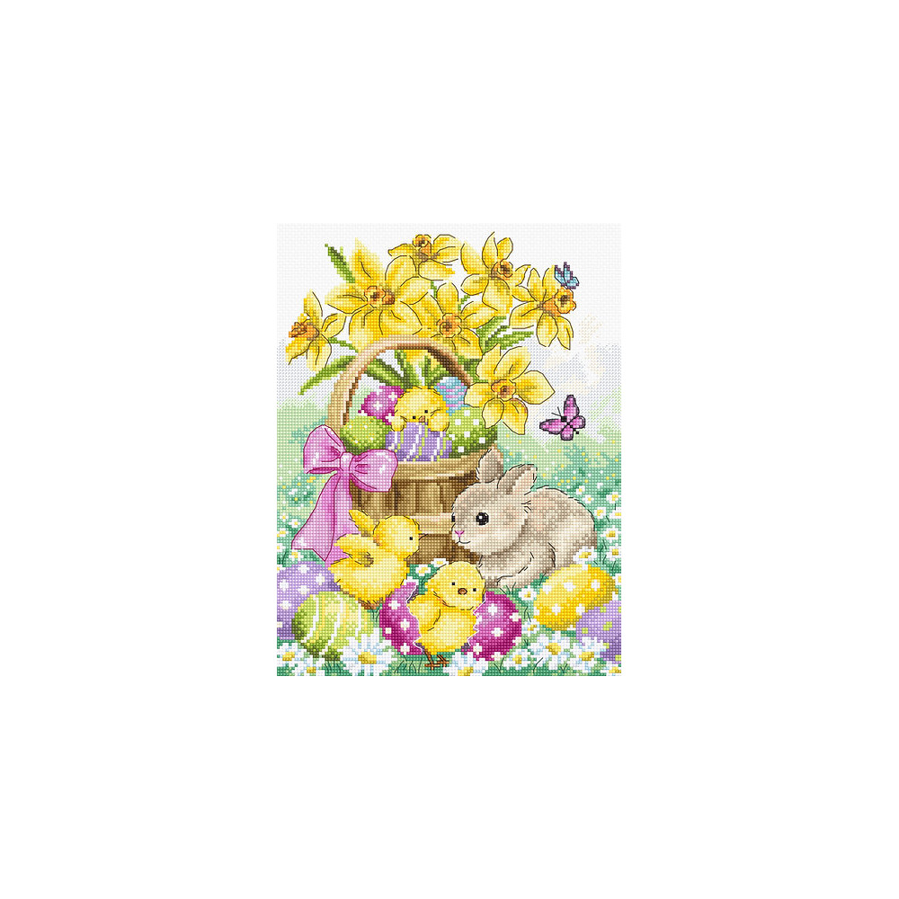 Letistitch Easter Rabbit and Chicks Cross Stitch Kit L8033
