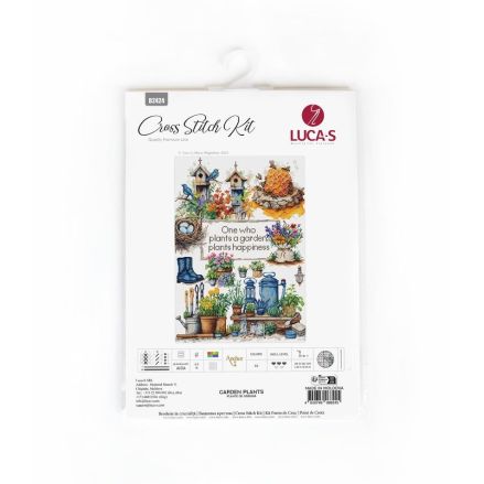 Cross Stitch Kit Luca-S Gold - Garden Plants, B2424