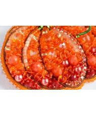 Beaded brooch kit -Pumkin, Tela Artis. Bead Embroidery, Needlework beading kit.