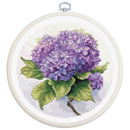 Cross Stitch Kit with frame, Luca-S - Hydrangea, BC225