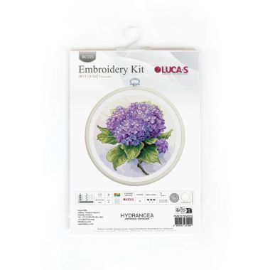 Cross Stitch Kit with frame, Luca-S - Hydrangea, BC225