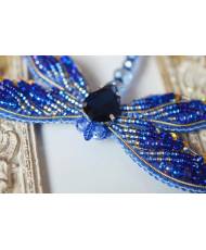 Beaded brooch kit -Blue Dragonfly, Tela Artis. Bead Embroidery, Needlework beading kit.