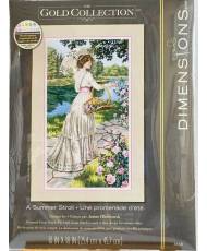 Dimensions Cold Collection Counted Cross Stitch Kit A Summer Stroll (Aida 18ct), 3868