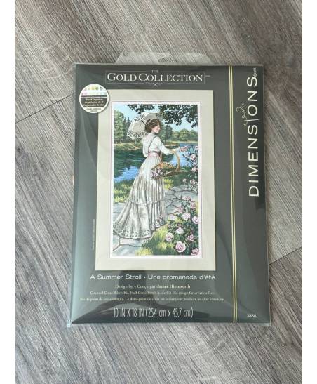 Dimensions Cold Collection Counted Cross Stitch Kit A Summer Stroll (Aida 18ct), 3868