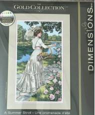 Dimensions Cold Collection Counted Cross Stitch Kit A Summer Stroll (Aida 18ct), 3868