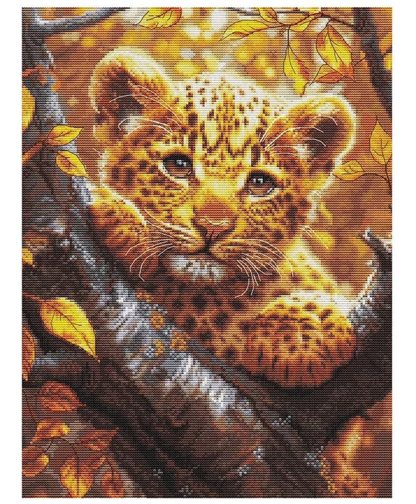 Cross Stitch Kit Luca-S - Baby Leopard at dawn, BU5068