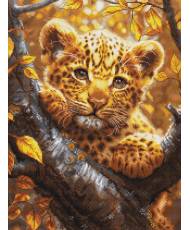 Cross Stitch Kit Luca-S - Baby Leopard at dawn, BU5068