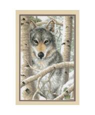 Counted Cross Stitch Kit Dimensions - 03228 Wintry Wolf