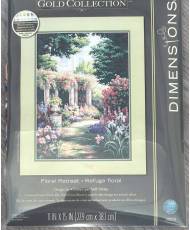 Dimensions Gold Collection Counted Cross Stitch Kit, Floral Retreat (Aida 14ct), 35079