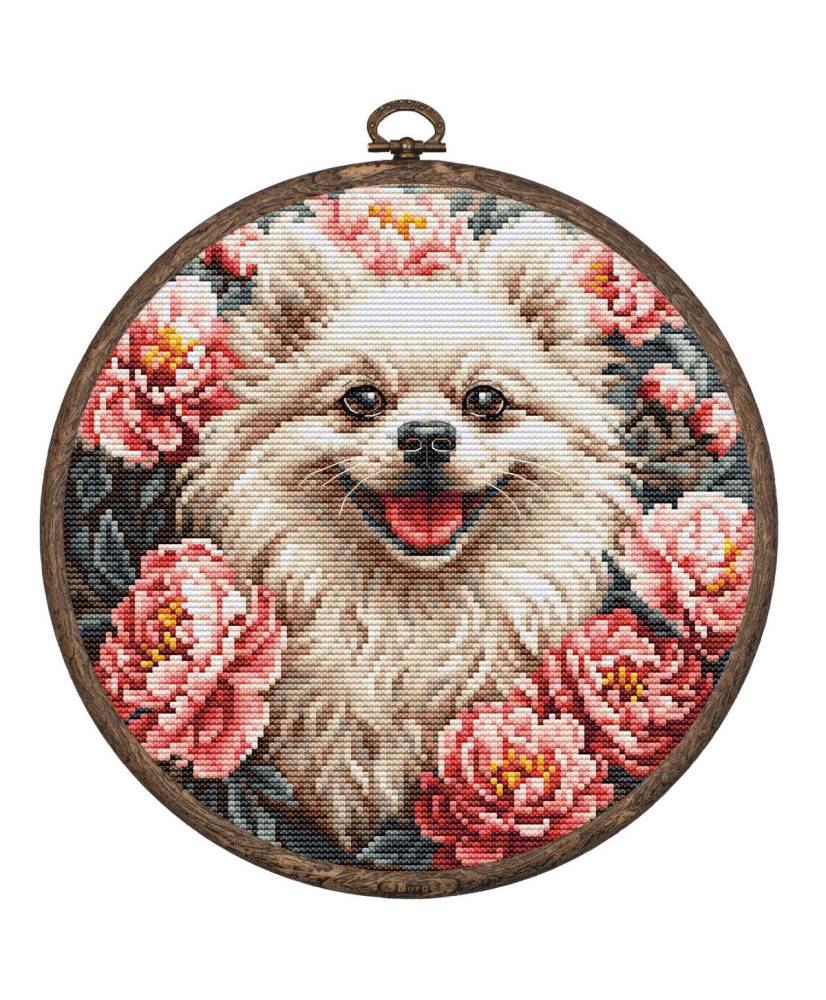 Cross Stitch Kit with Hoop Included Luca-S - Spitz, BC237