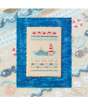 Counted Cross Stitch Kit Sampler Sea Adventures Tela-Artis X-034, Evenweave Fabric, hand-dyed DMC muline, melang