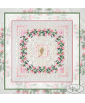 Counted Cross Stitch Needlework Rose marshmallow sampler Tela-Artis X-602, Evenweave Fabric, hand-dyed DMC muslin, melange