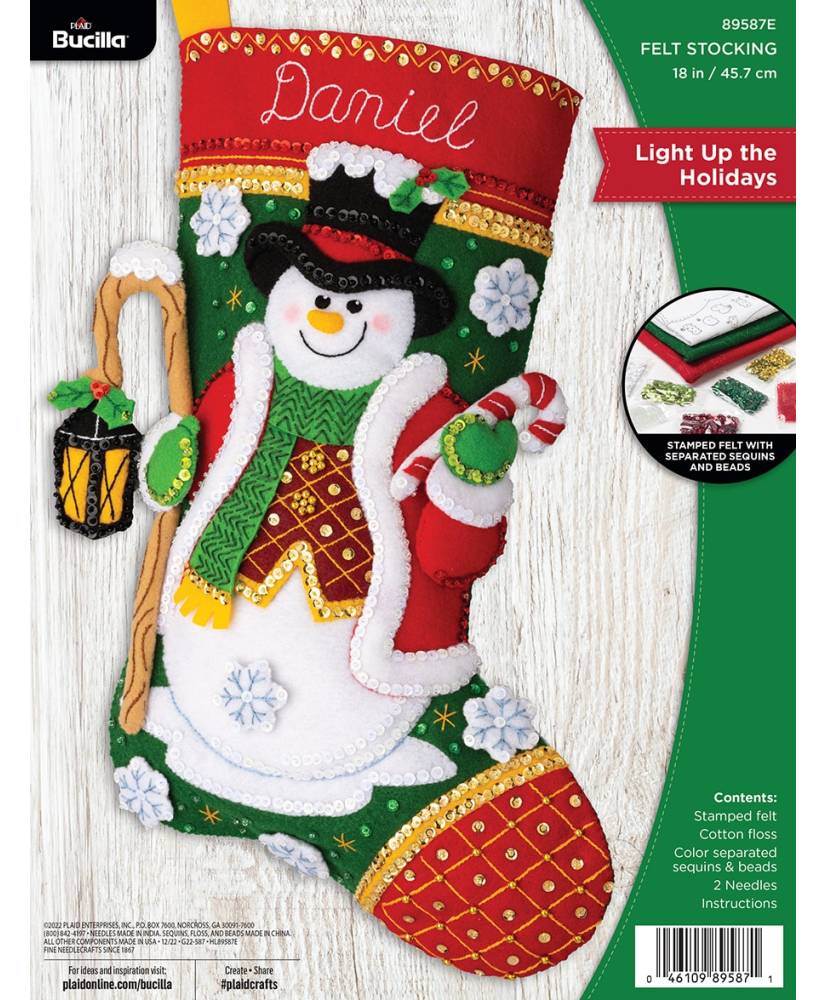 Bucilla ® Seasonal - Felt - Stocking Kits - Light Up The Holidays - 89587E