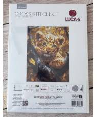 Cross Stitch Kit Luca-S - Baby Leopard at dawn, BU5068