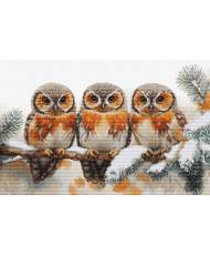 Cross Stitch Kit Luca-S - Owls in The Silence of Winter, BU5077